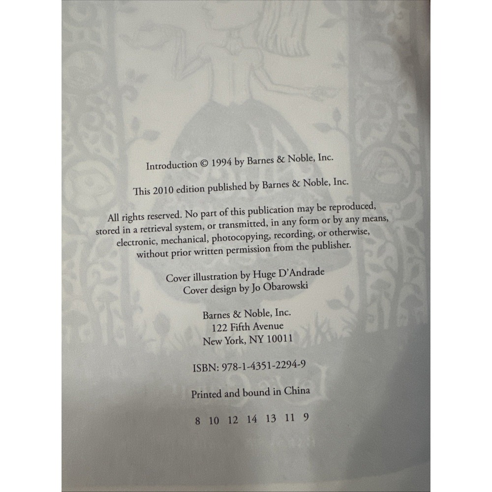 Alice's Adventures in Wonderland Lewis Carroll Barnes&Noble Pink/Gold (HC)2010' - Picture 2 of 6